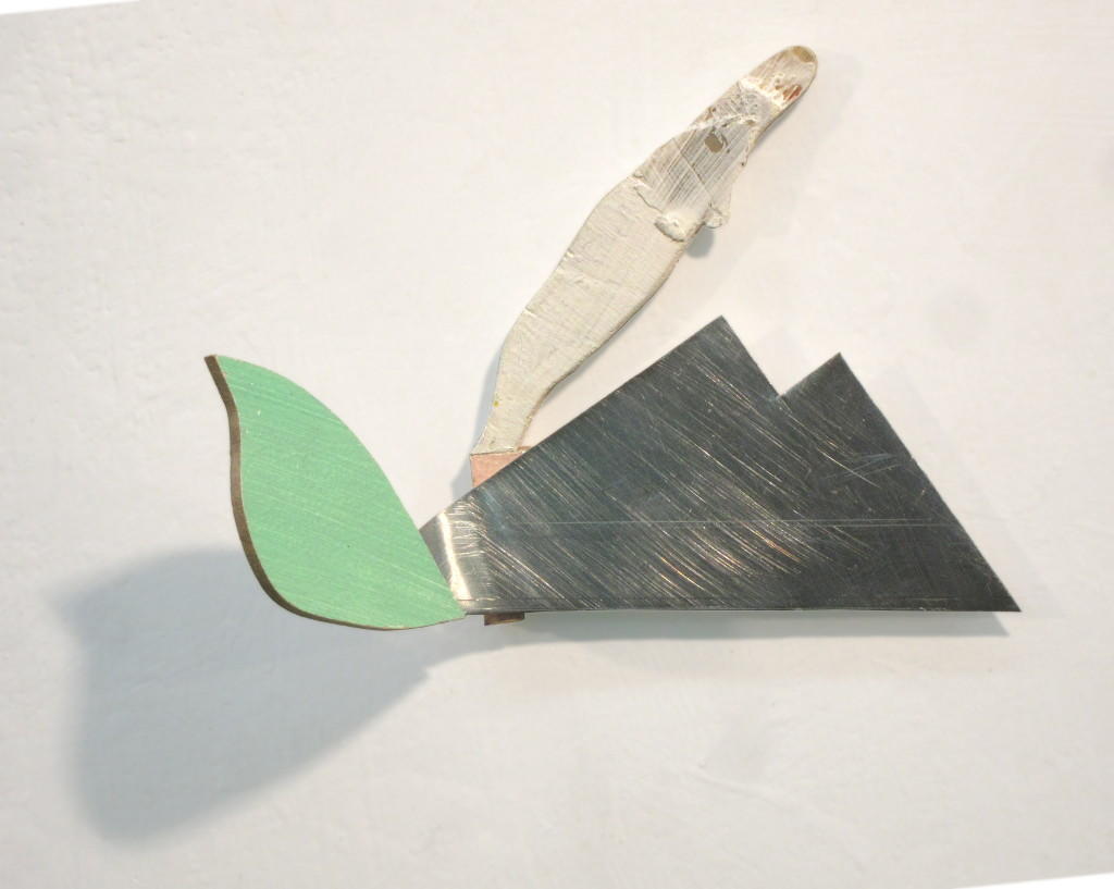 2014, Acryl auf MDF und Sperrholz, Alublech, 15 × 20 × 8cm