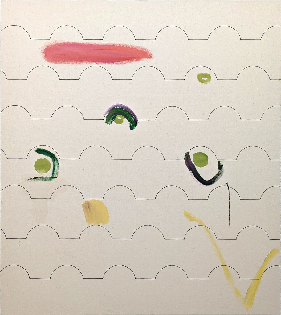2023, Acryl und Filzstift auf Leinwand, 130 × 115cm