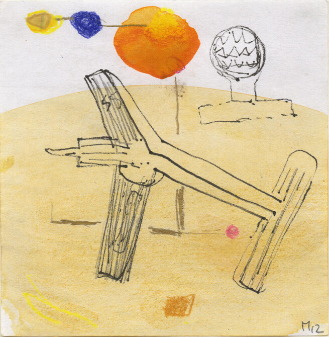 2017, Acryl und Filzstift auf Papier, 9.7 &times; 9.5cm