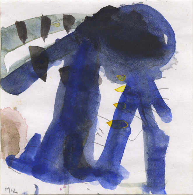 2017, Acryl und Bleistift auf Papier, 9.0 &times; 8.8cm