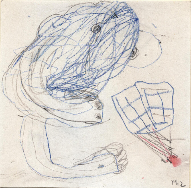 2017, Farbstift und Bleistift auf Papier, 9.7 &times; 9.7cm