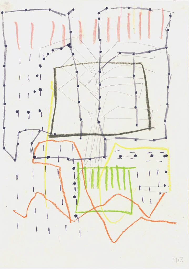 2016, Farbstift und Bleistift auf Papier, 36 × 26cm